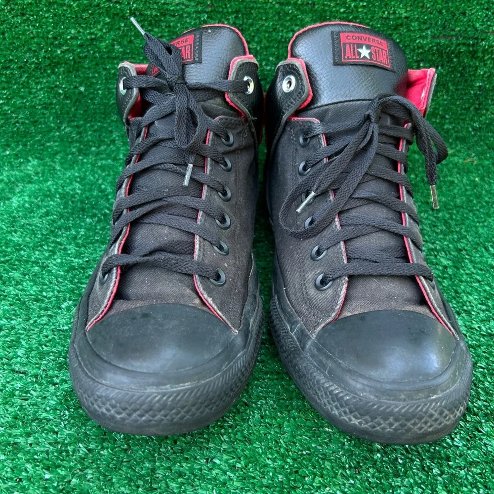 Converse Chuck Taylor All Star High Street Black Red Mens 13 14883C Mid‎ Top - Picture 3 of 8